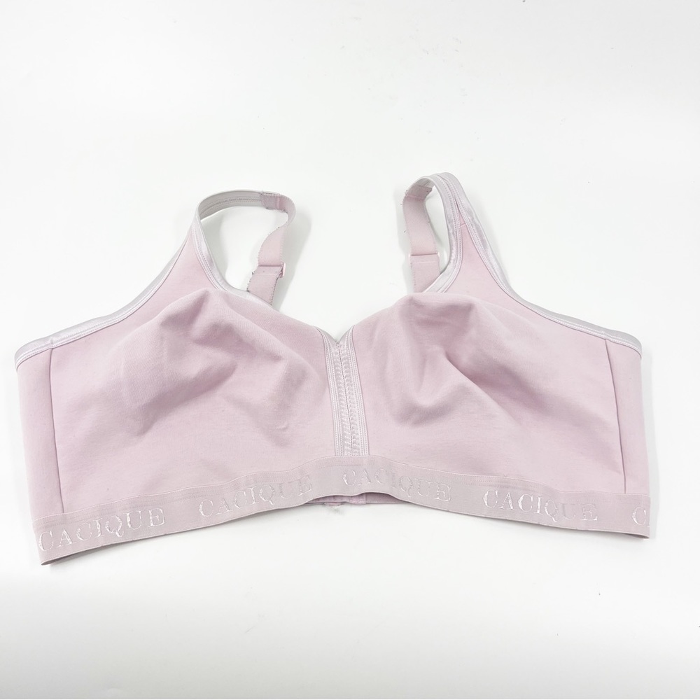 Cacique Light Pink Wireless Front-Close Comfort Bra